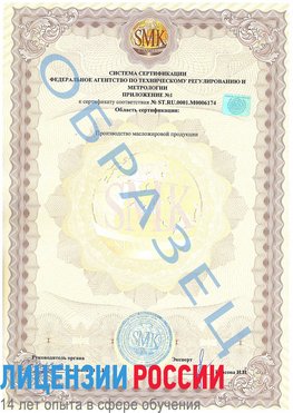 Образец сертификата соответствия (приложение) Каменоломни Сертификат ISO 22000